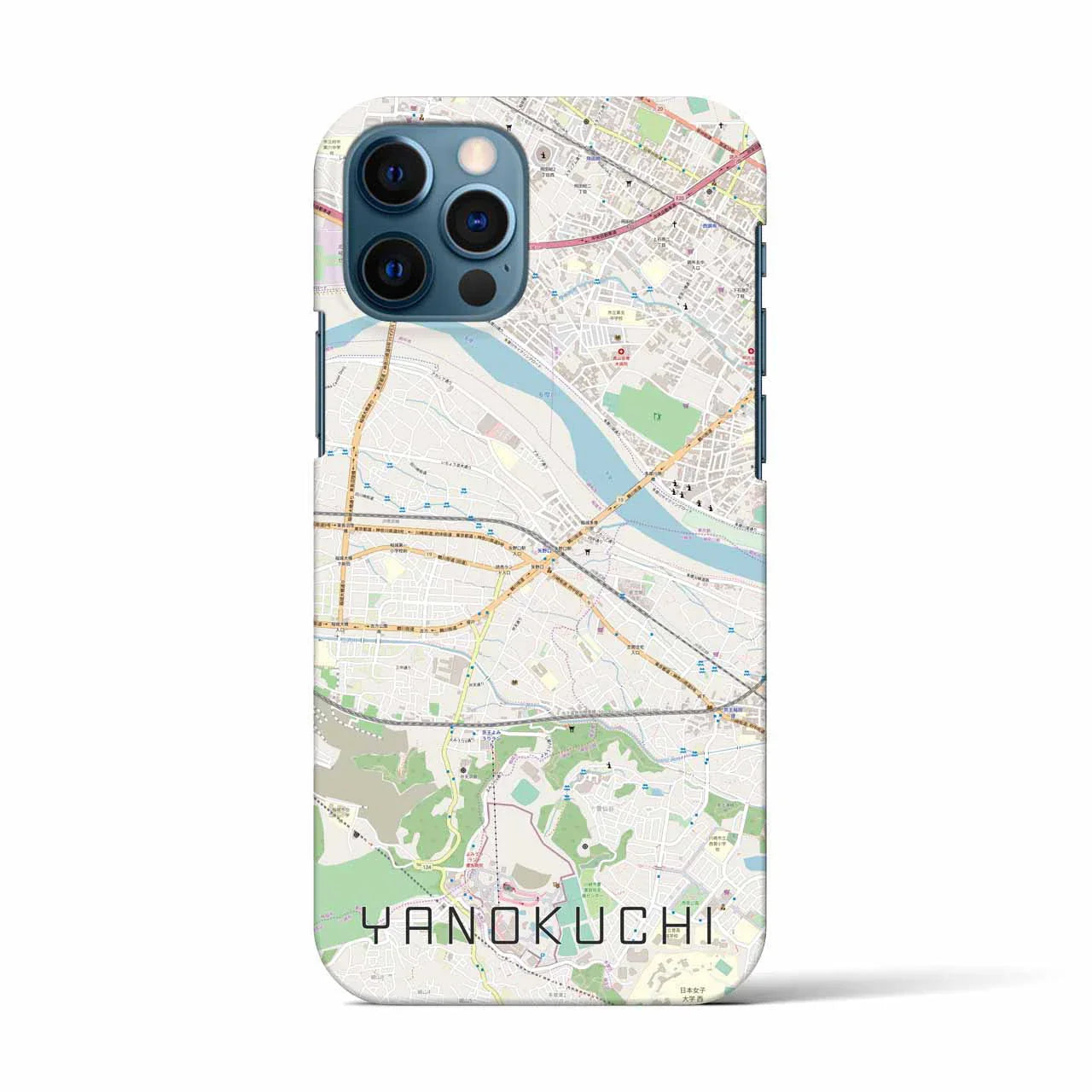 【矢野口(東京都)】地図柄iPhoneケース(バックカバータイプ)