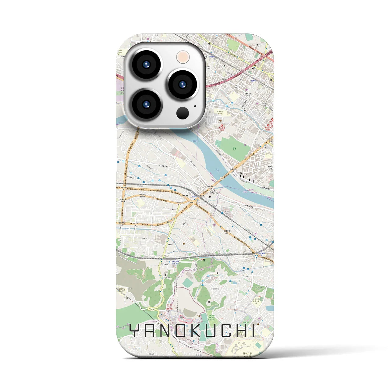 【矢野口(東京都)】地図柄iPhoneケース(バックカバータイプ)