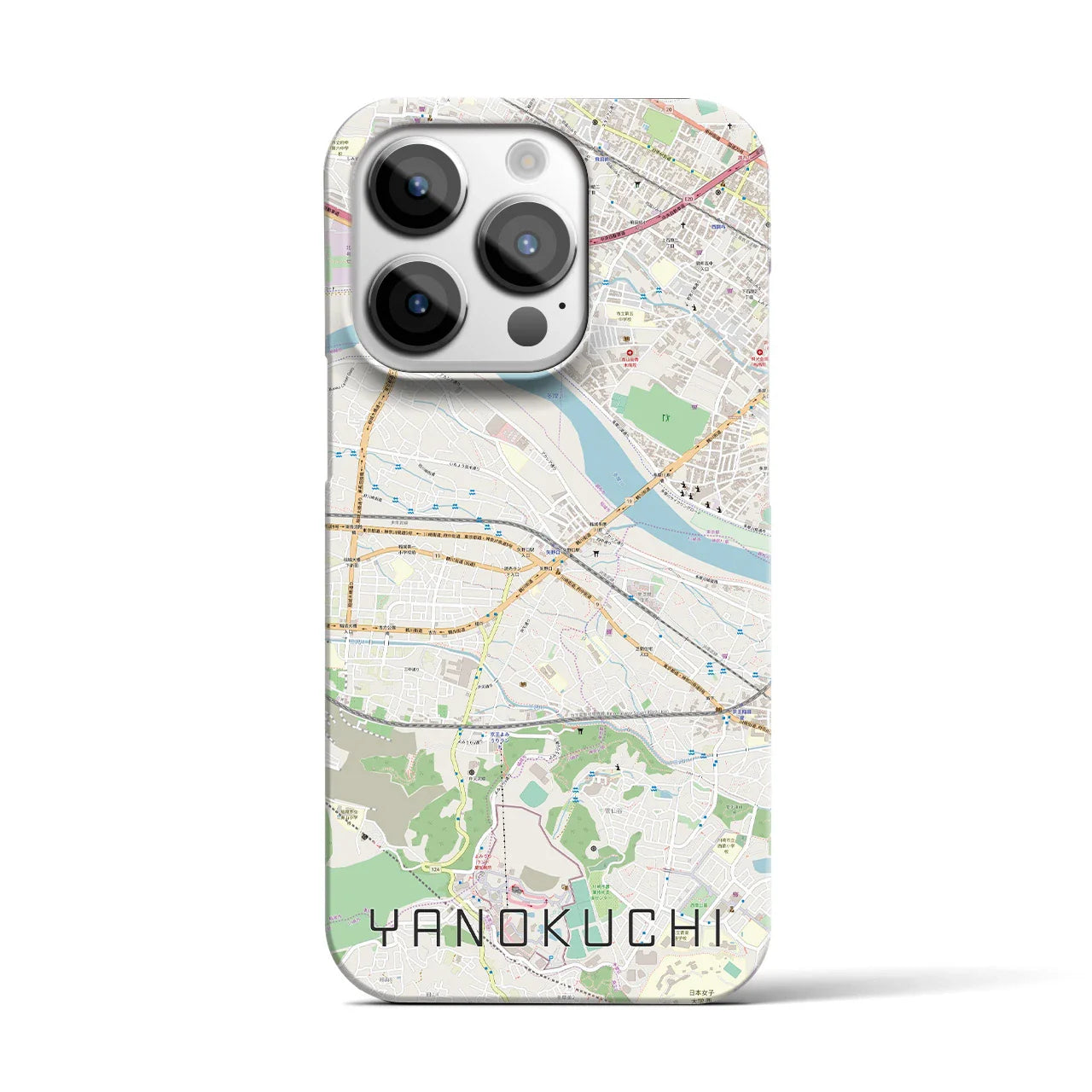 【矢野口(東京都)】地図柄iPhoneケース(バックカバータイプ)