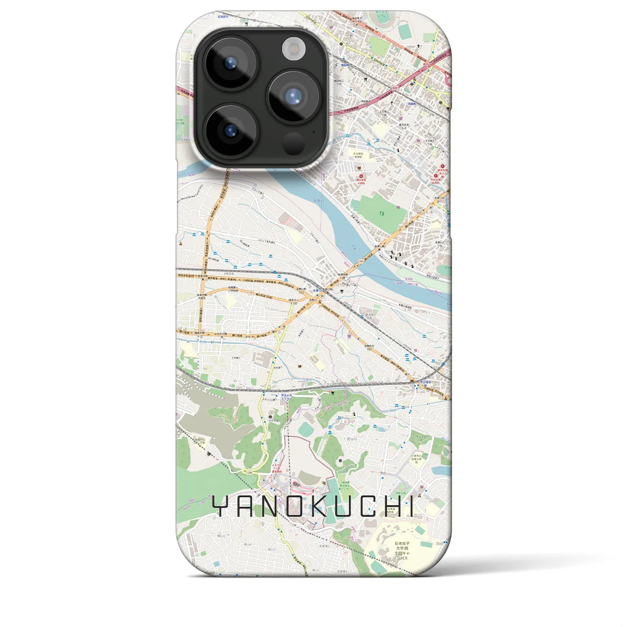 【矢野口(東京都)】地図柄iPhoneケース(バックカバータイプ)