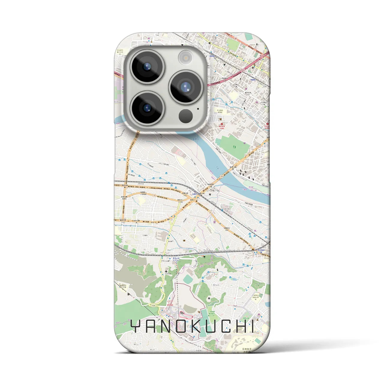 【矢野口(東京都)】地図柄iPhoneケース(バックカバータイプ)