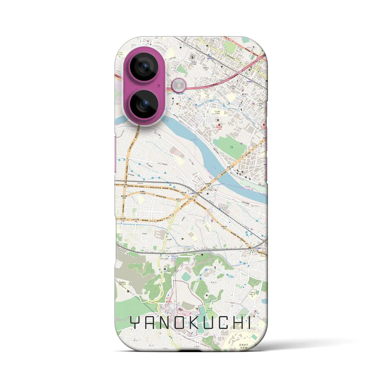 【矢野口(東京都)】地図柄iPhoneケース(バックカバータイプ)