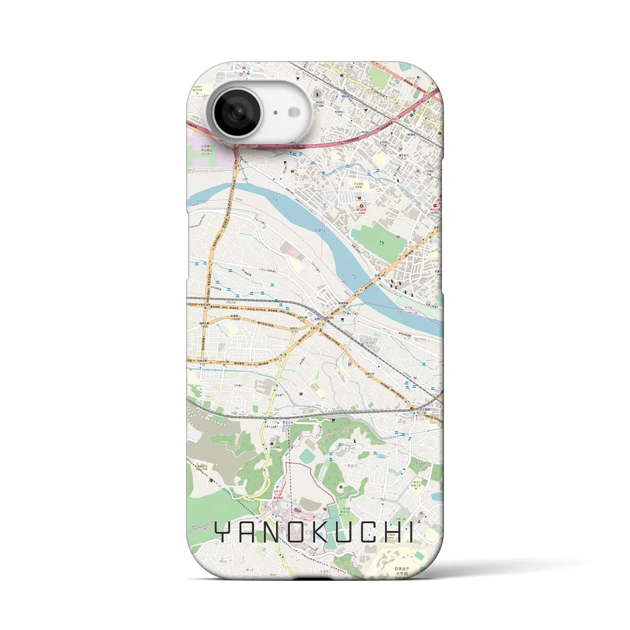 【矢野口(東京都)】地図柄iPhoneケース(バックカバータイプ)