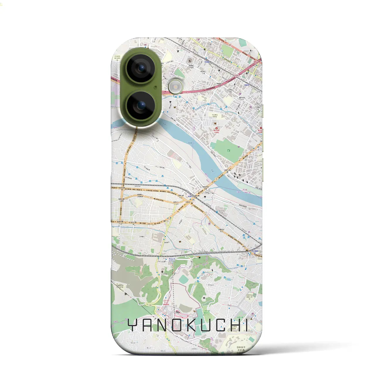 【矢野口(東京都)】地図柄iPhoneケース(バックカバータイプ)