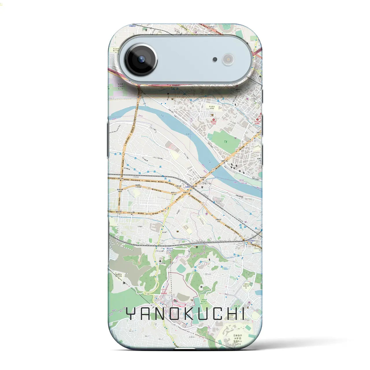 【矢野口(東京都)】地図柄iPhoneケース(バックカバータイプ)ナチュラル・iPhone 17 Pro Max 用