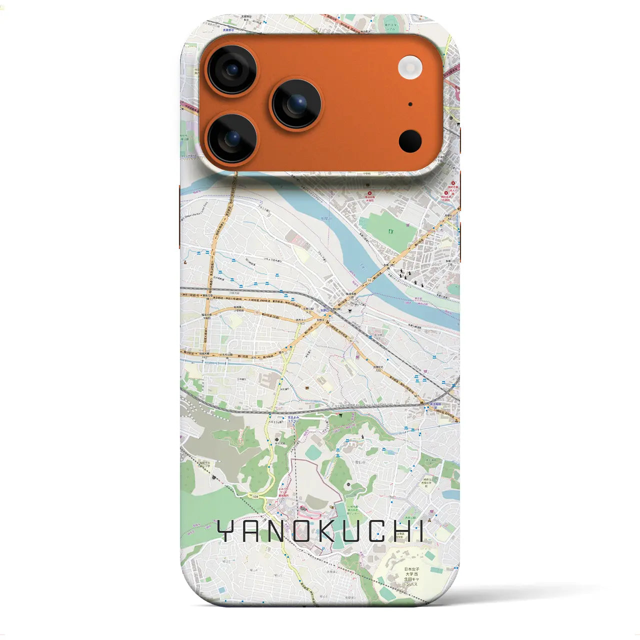 【矢野口(東京都)】地図柄iPhoneケース(バックカバータイプ)