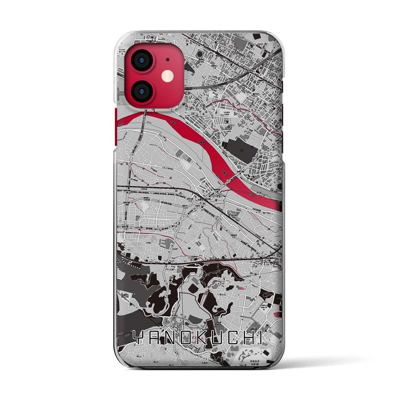 【矢野口(東京都)】地図柄iPhoneケース(クリアタイプ)