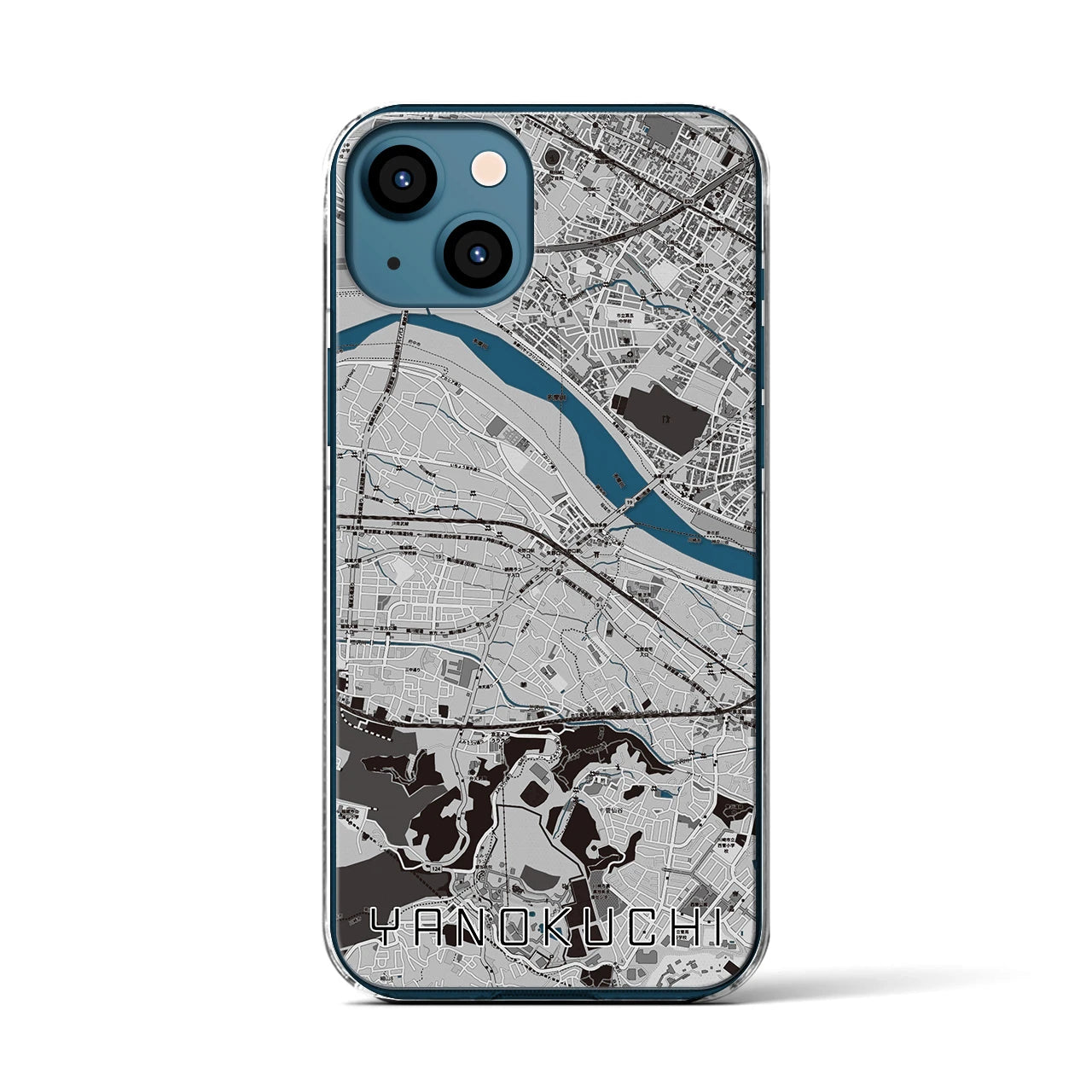 【矢野口(東京都)】地図柄iPhoneケース(クリアタイプ)