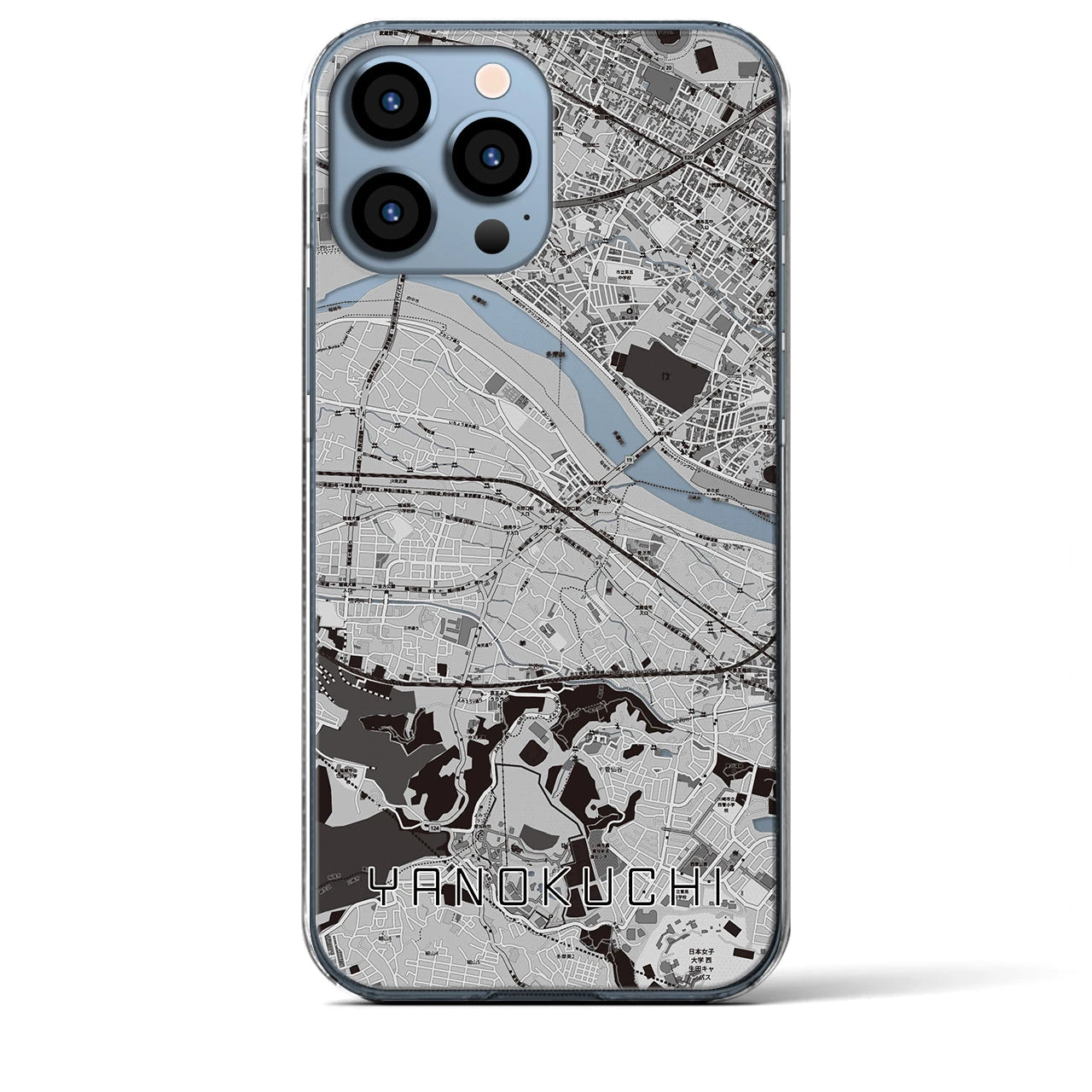 【矢野口(東京都)】地図柄iPhoneケース(クリアタイプ)