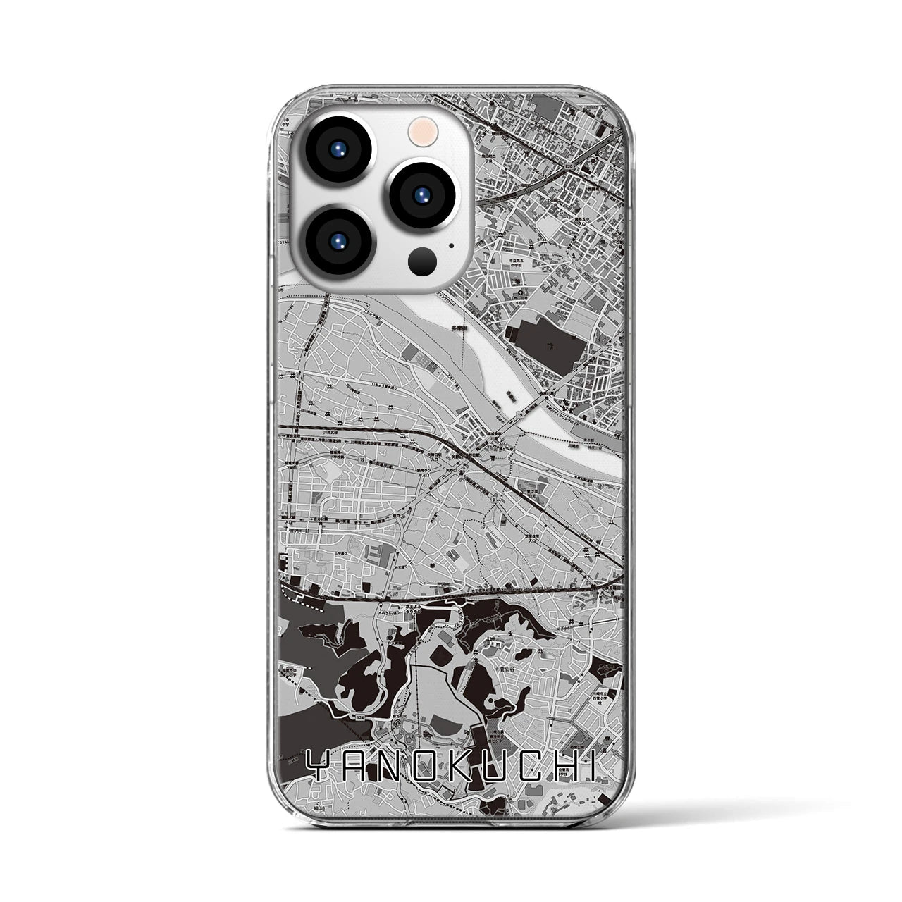 【矢野口(東京都)】地図柄iPhoneケース(クリアタイプ)