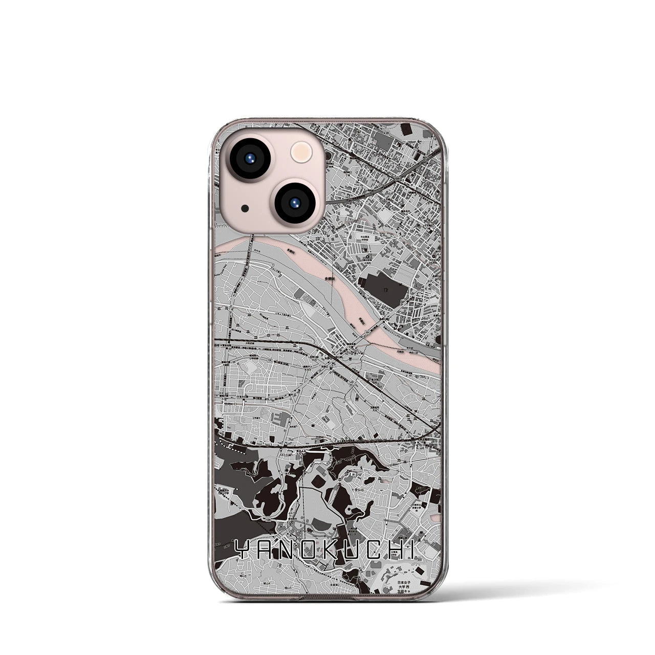 【矢野口(東京都)】地図柄iPhoneケース(クリアタイプ)