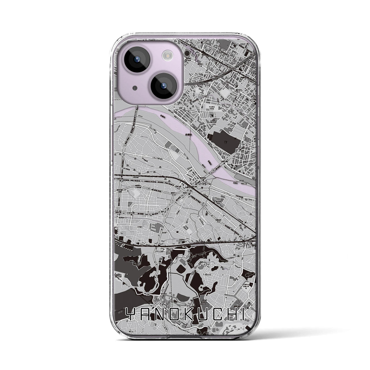 【矢野口(東京都)】地図柄iPhoneケース(クリアタイプ)