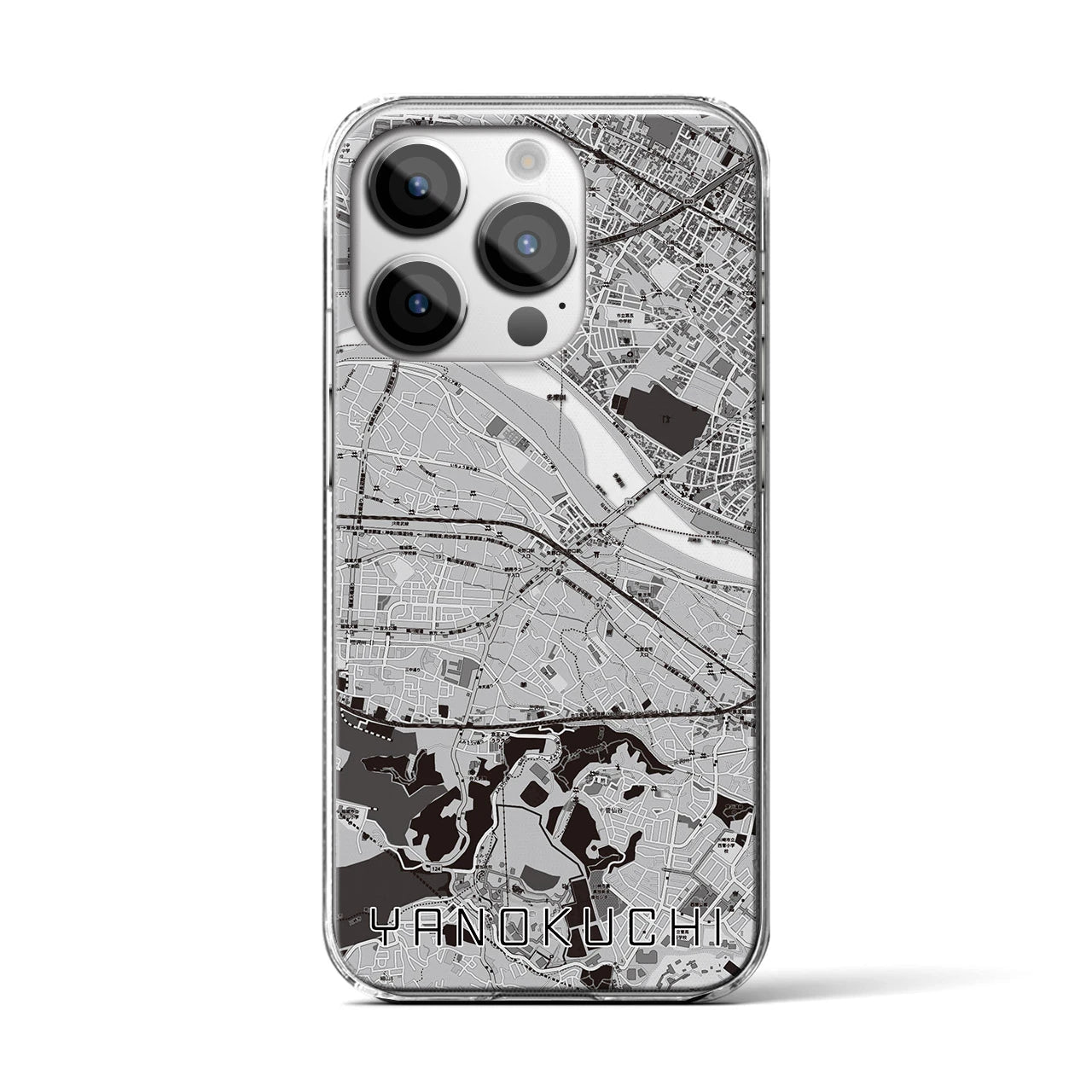 【矢野口(東京都)】地図柄iPhoneケース(クリアタイプ)