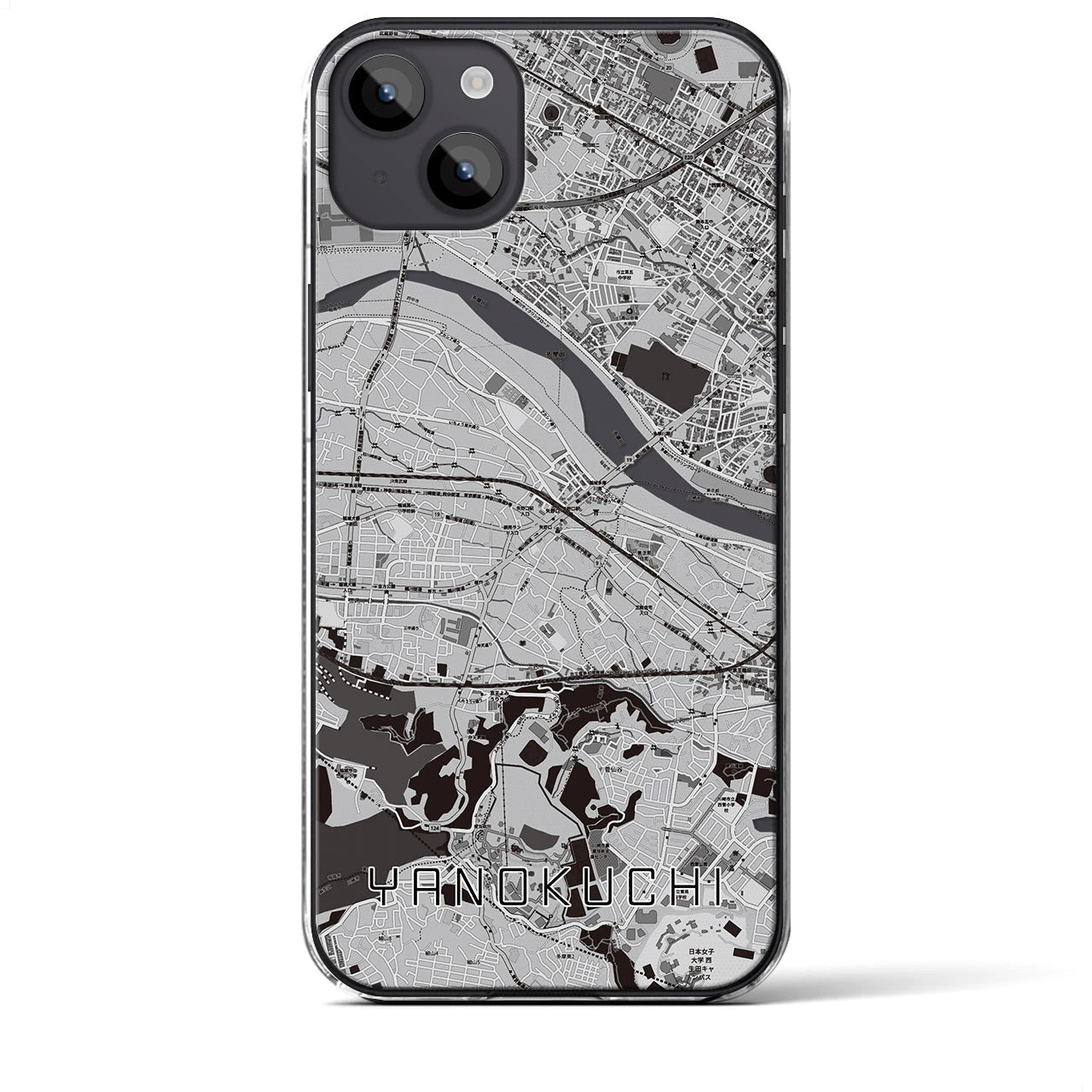 【矢野口(東京都)】地図柄iPhoneケース(クリアタイプ)