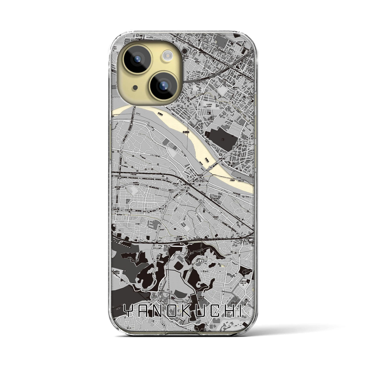 【矢野口(東京都)】地図柄iPhoneケース(クリアタイプ)