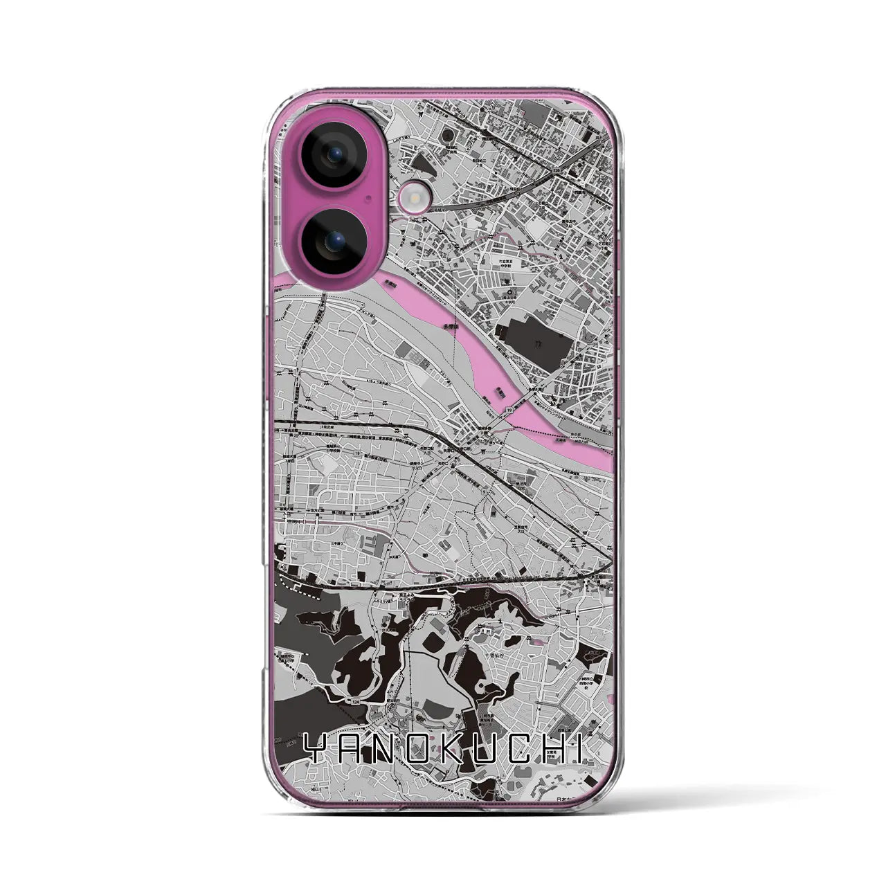 【矢野口(東京都)】地図柄iPhoneケース(クリアタイプ)