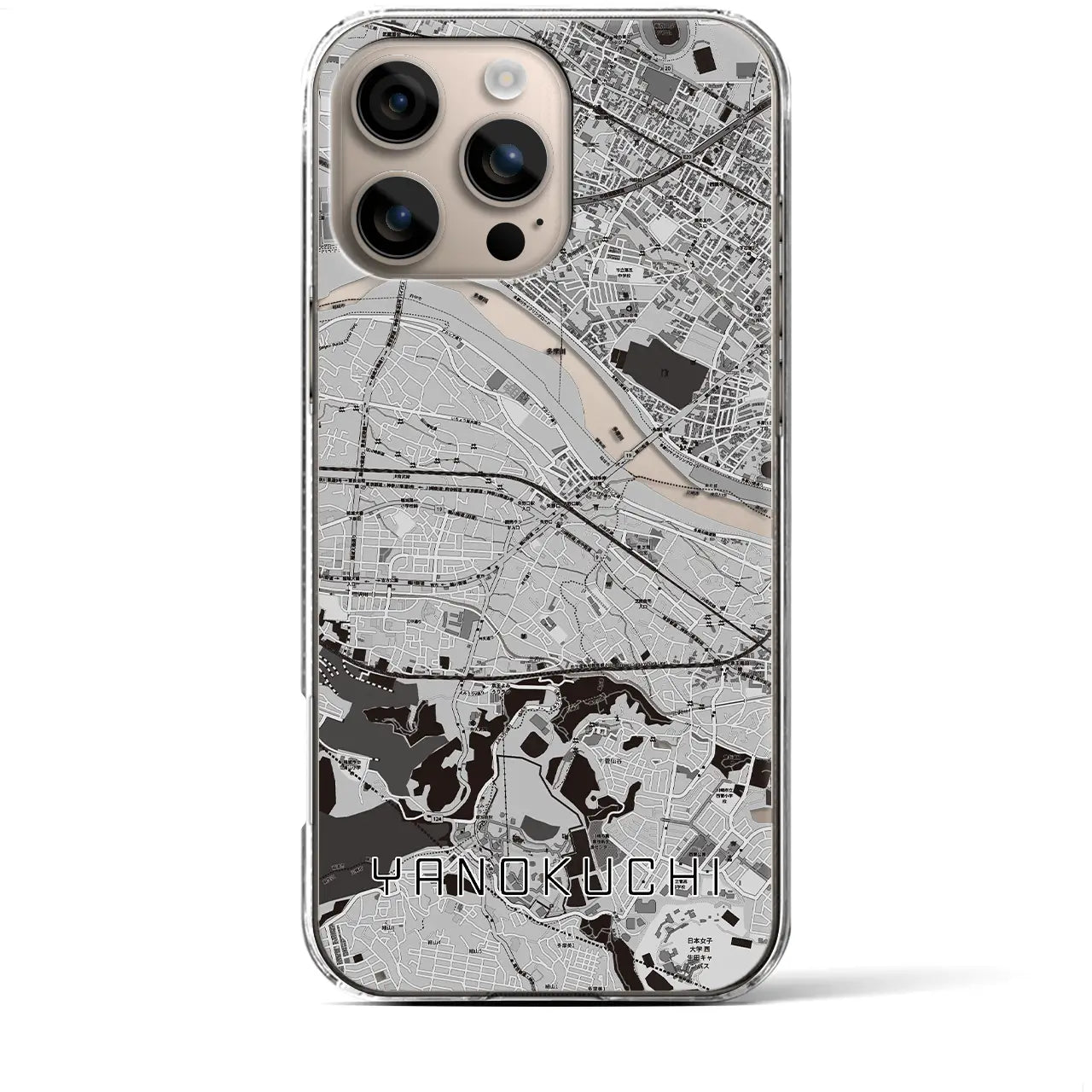 【矢野口(東京都)】地図柄iPhoneケース(クリアタイプ)