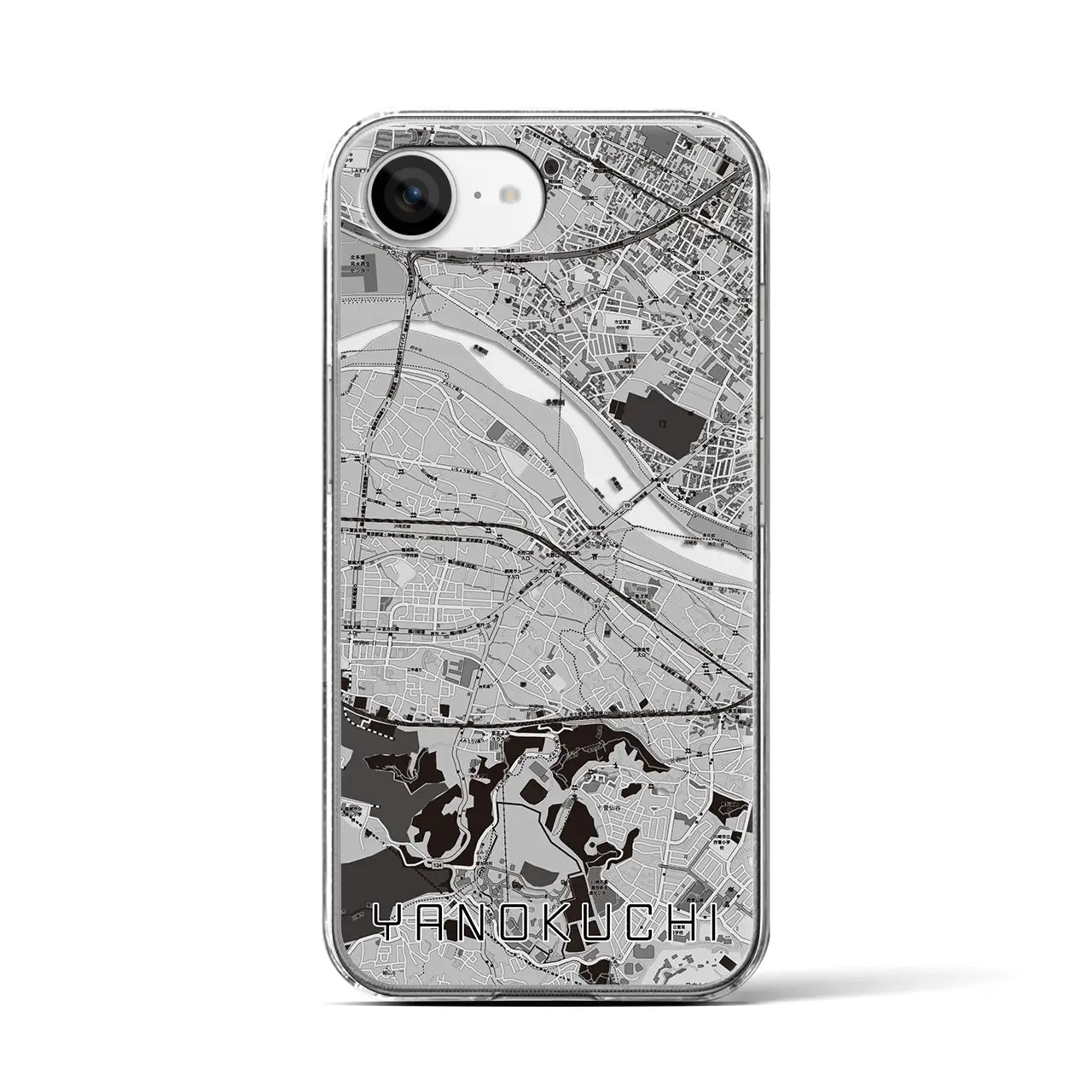 【矢野口(東京都)】地図柄iPhoneケース(クリアタイプ)