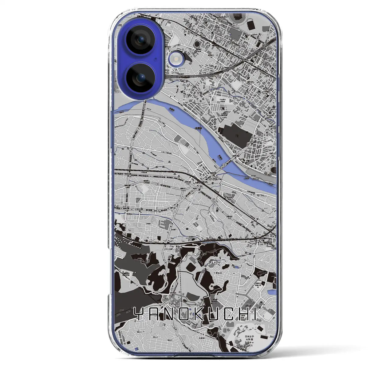 【矢野口(東京都)】地図柄iPhoneケース(クリアタイプ)