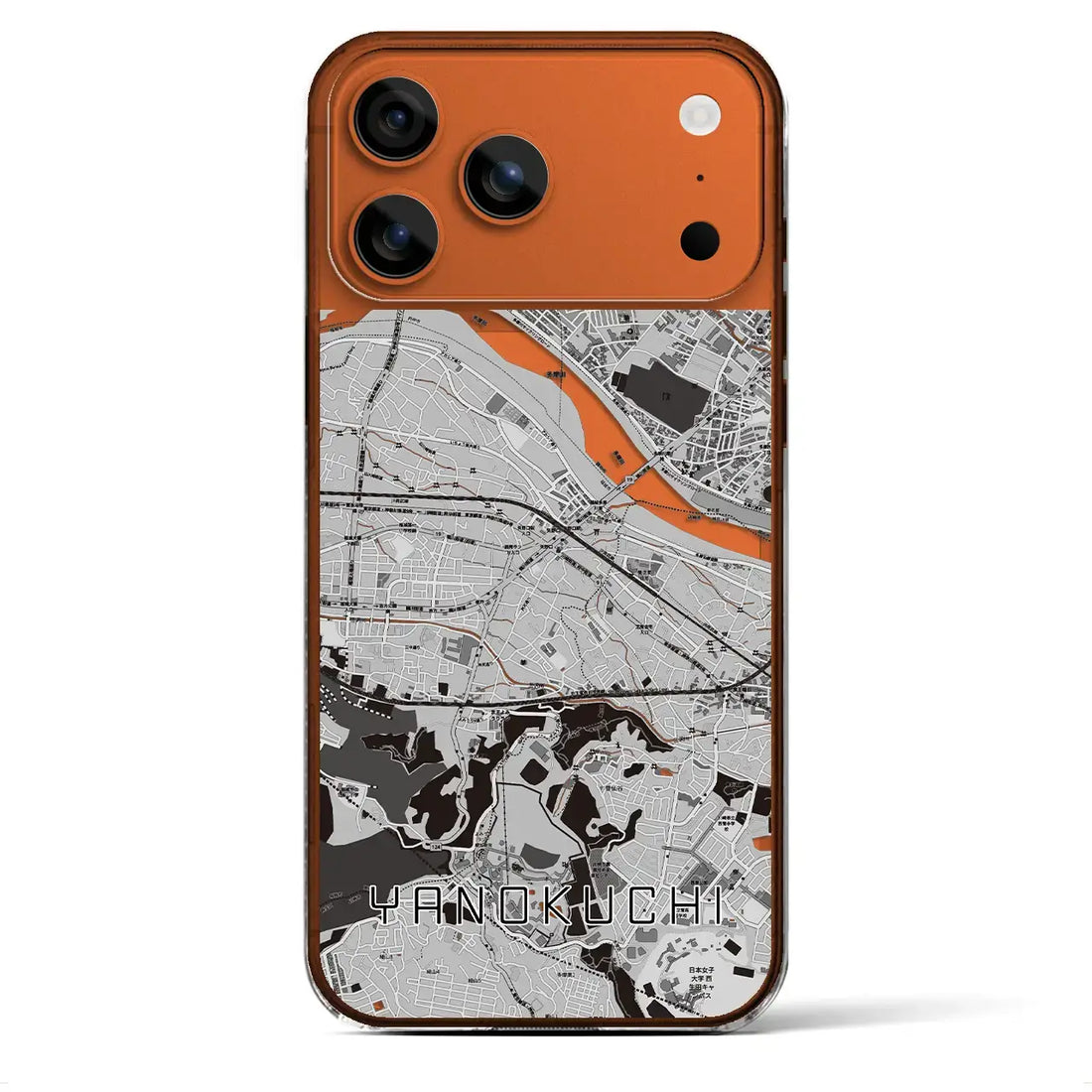 【矢野口(東京都)】地図柄iPhoneケース(クリアタイプ)