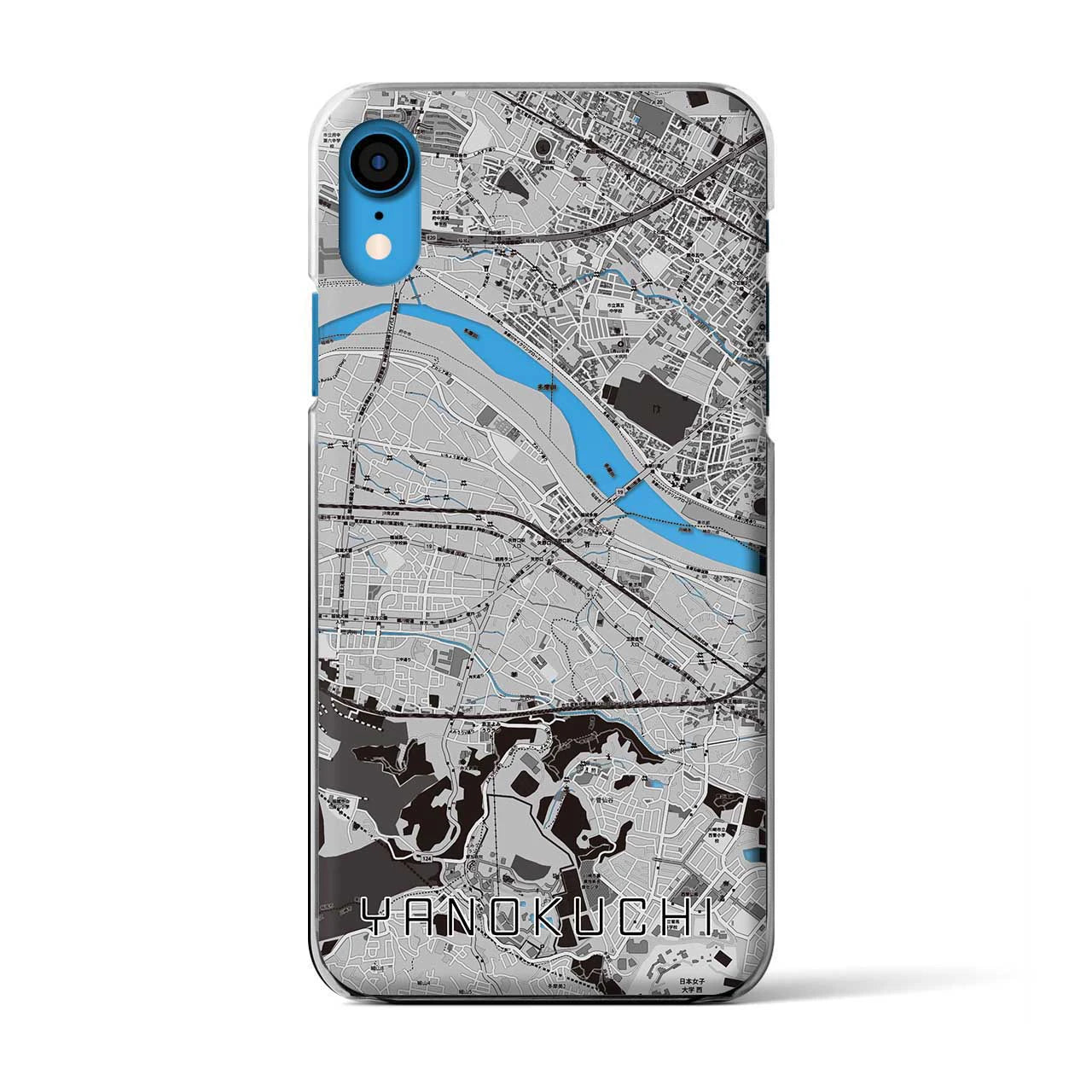 【矢野口(東京都)】地図柄iPhoneケース(クリアタイプ)
