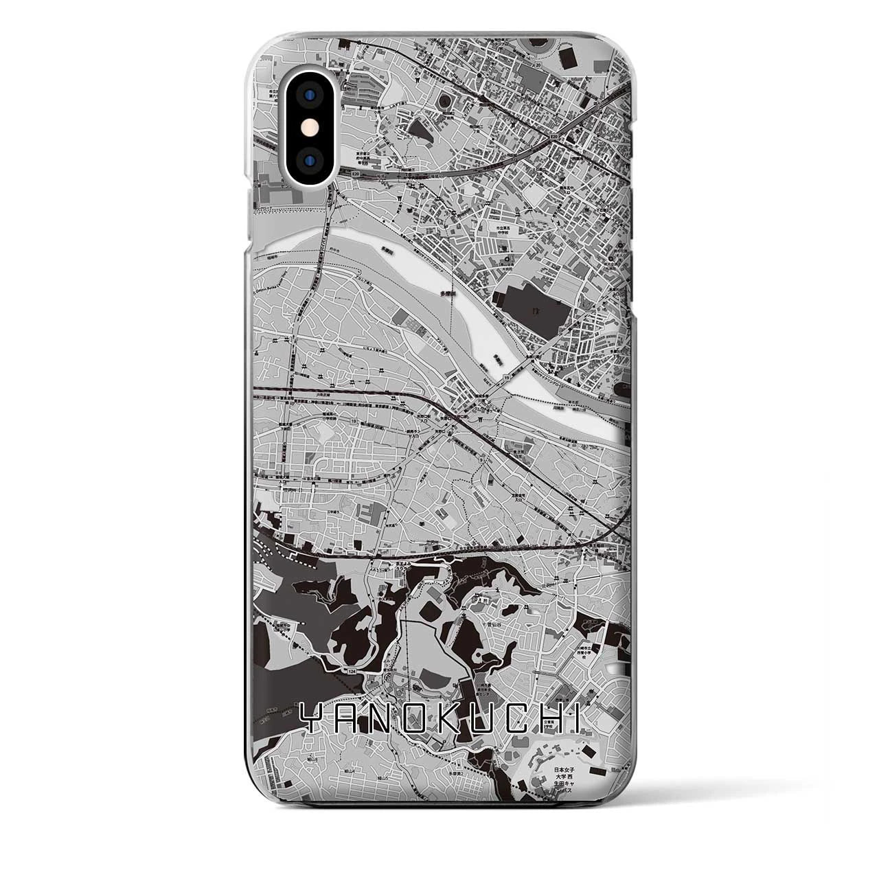 【矢野口(東京都)】地図柄iPhoneケース(クリアタイプ)