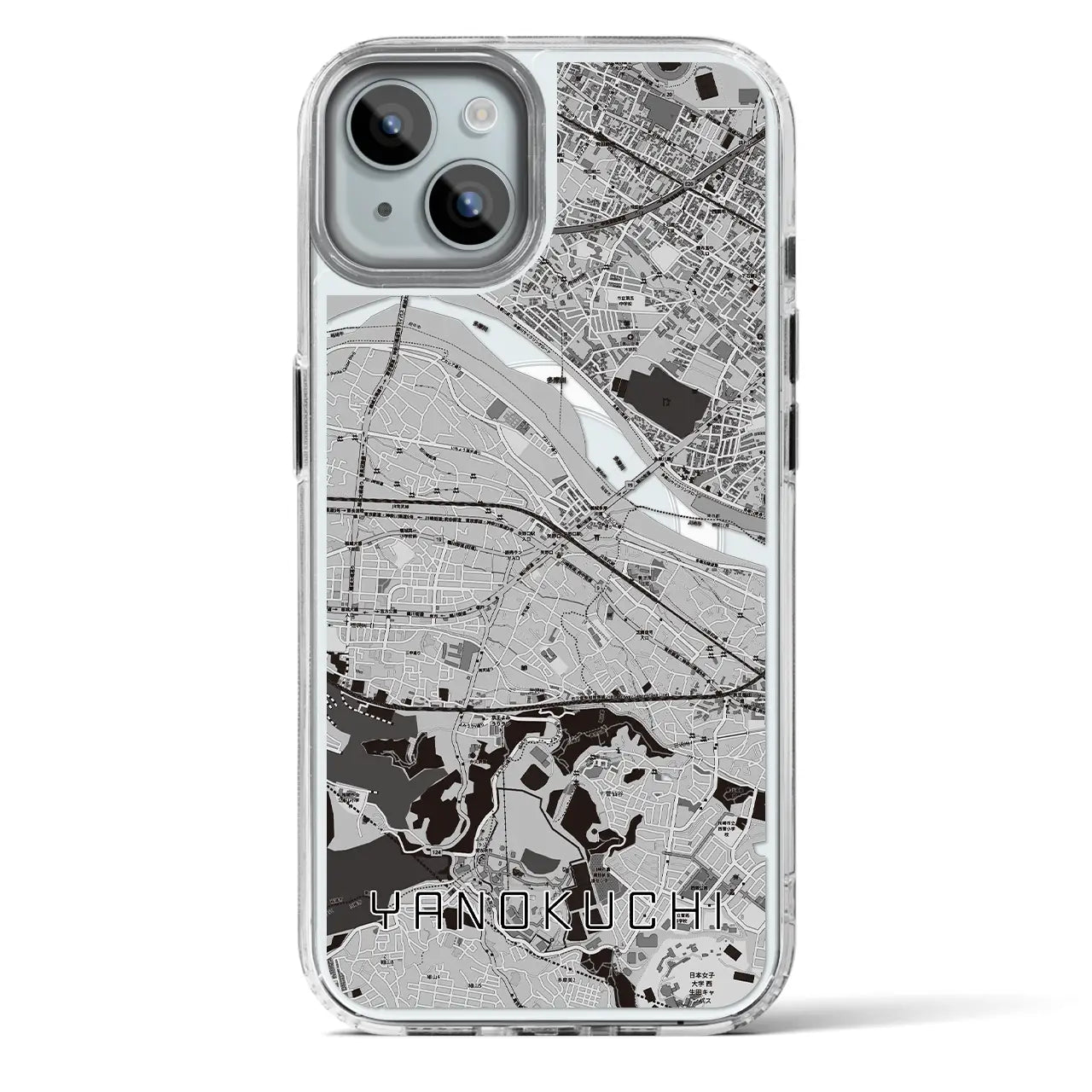 【矢野口(東京都)】地図柄iPhoneケース(MagSafeタイプ)