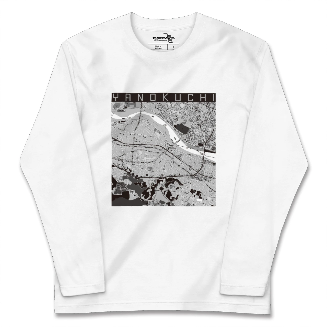 【矢野口(東京都)】地図柄ロングスリーブTシャツ