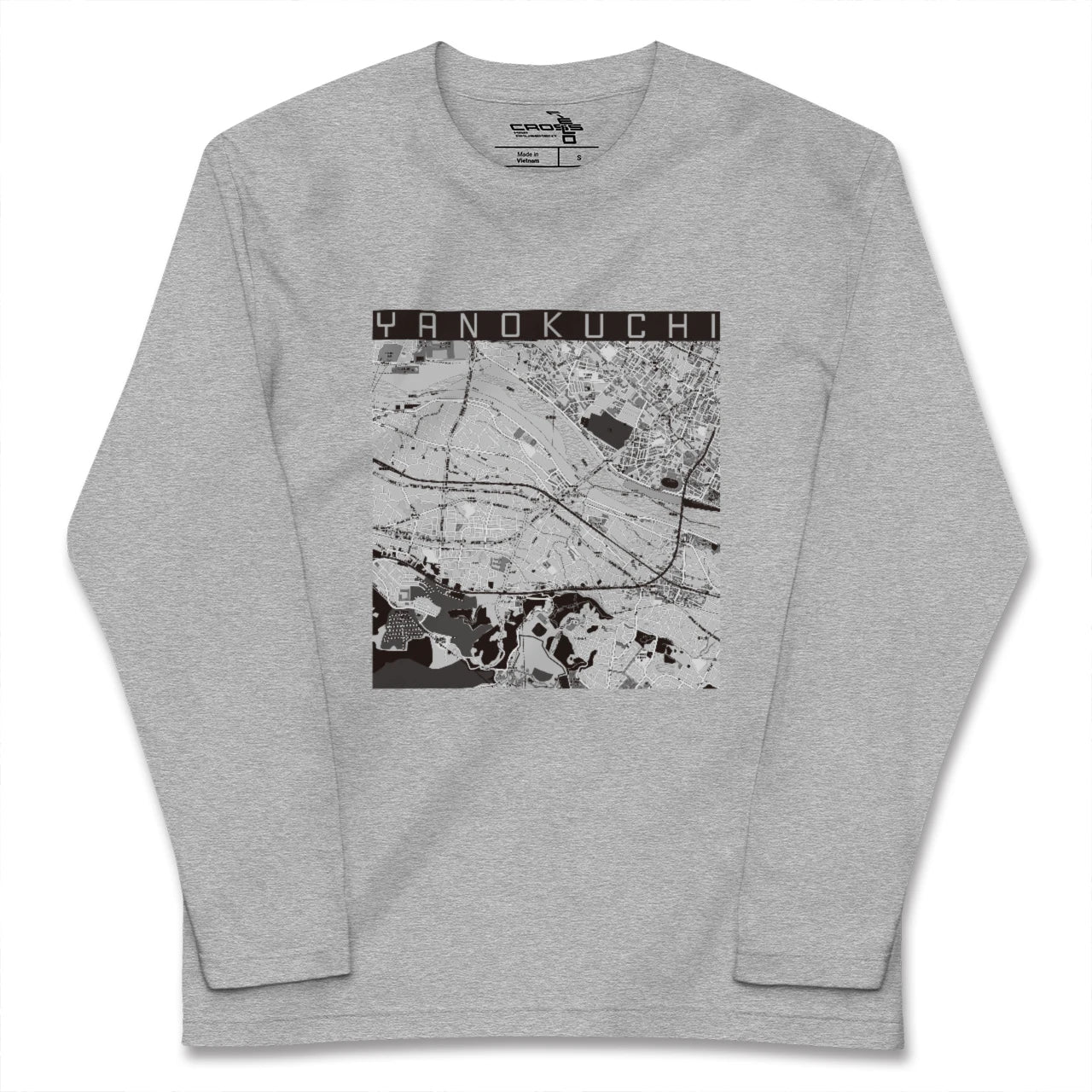【矢野口(東京都)】地図柄ロングスリーブTシャツ