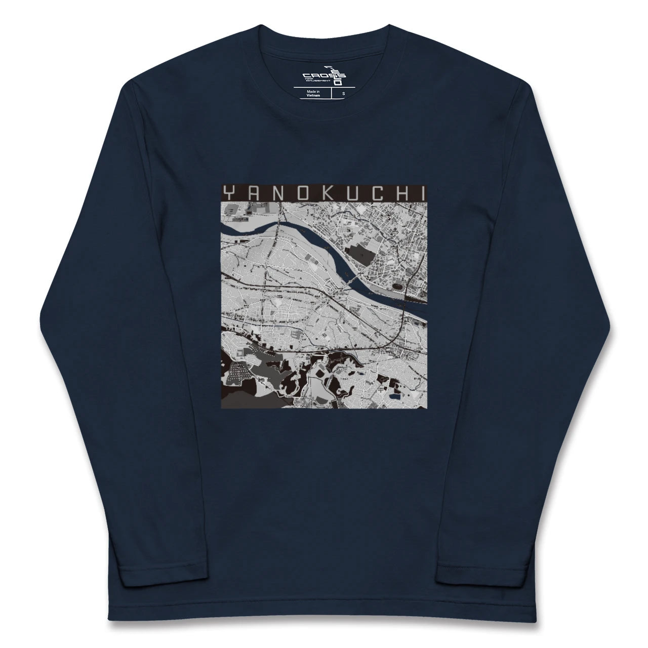 【矢野口(東京都)】地図柄ロングスリーブTシャツ