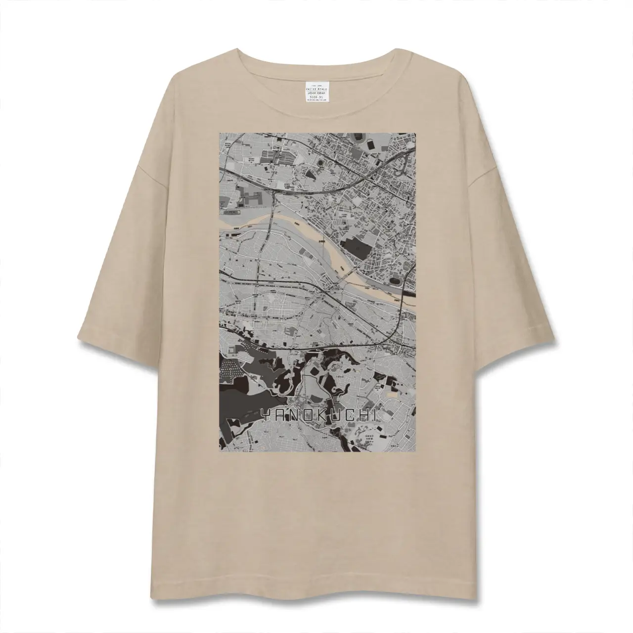 【矢野口(東京都)】地図柄ビッグシルエットTシャツ