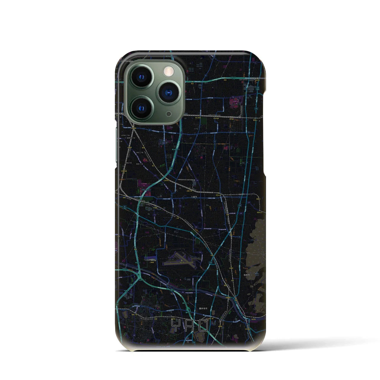 【八尾(大阪府)】地図柄iPhoneケース(バックカバータイプ)