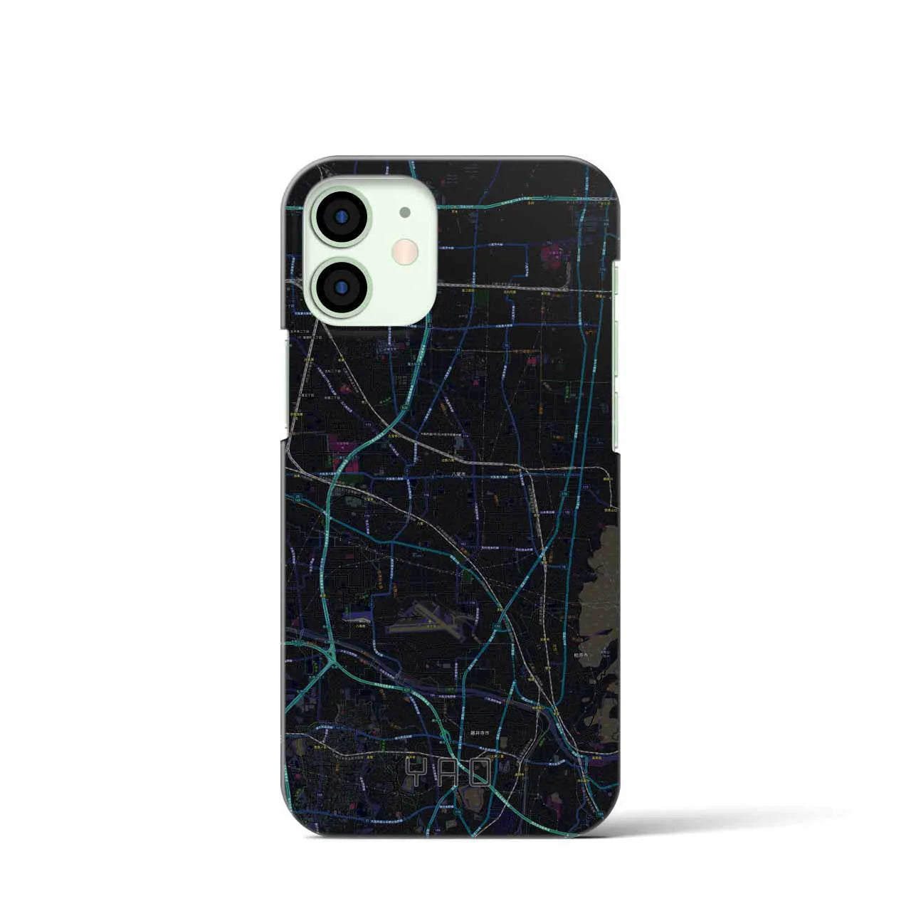【八尾(大阪府)】地図柄iPhoneケース(バックカバータイプ)