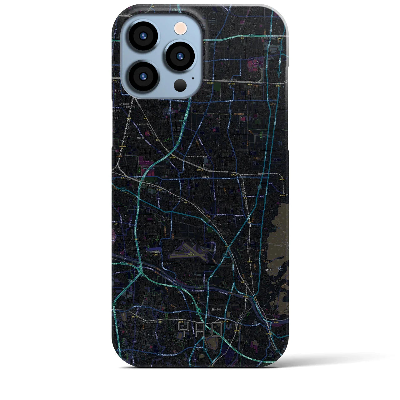 【八尾(大阪府)】地図柄iPhoneケース(バックカバータイプ)