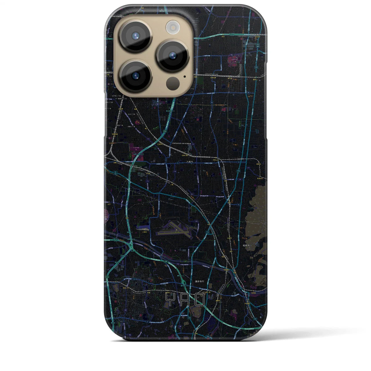 【八尾(大阪府)】地図柄iPhoneケース(バックカバータイプ)