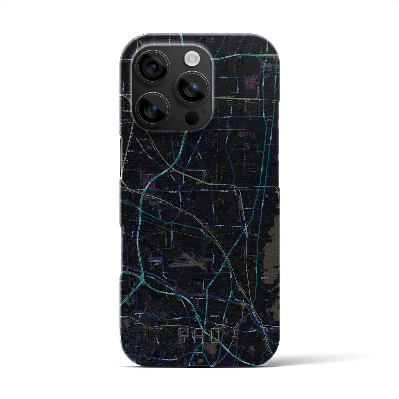 【八尾(大阪府)】地図柄iPhoneケース(バックカバータイプ)