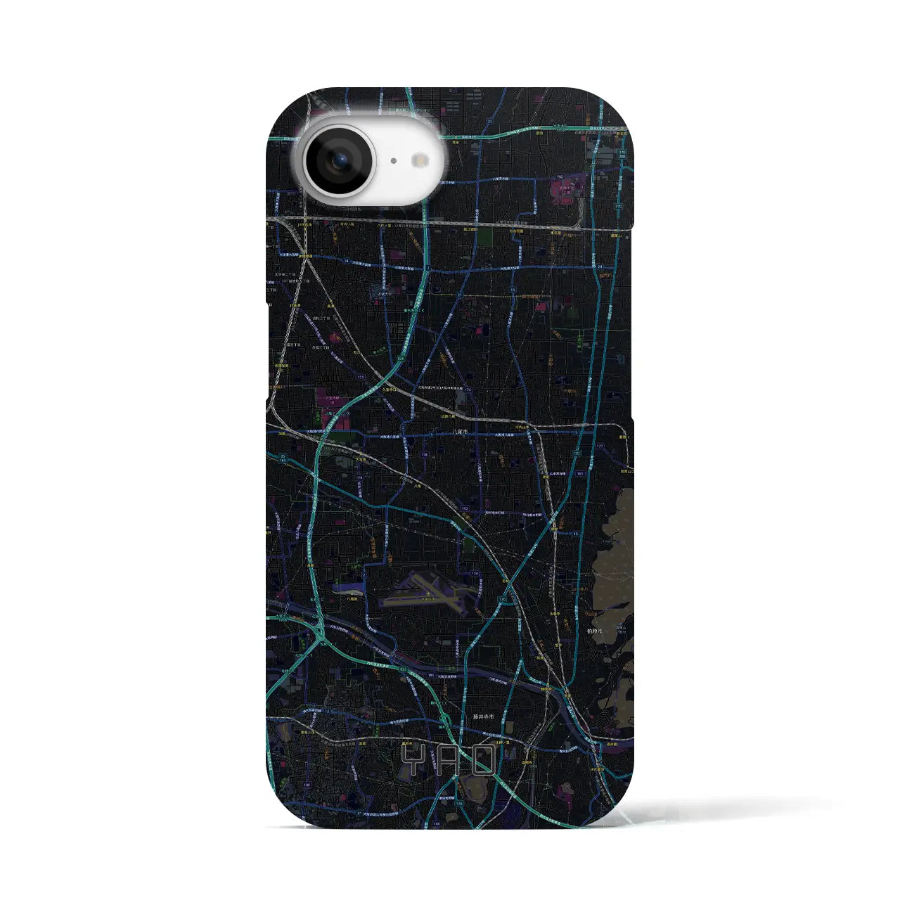 【八尾(大阪府)】地図柄iPhoneケース(バックカバータイプ)