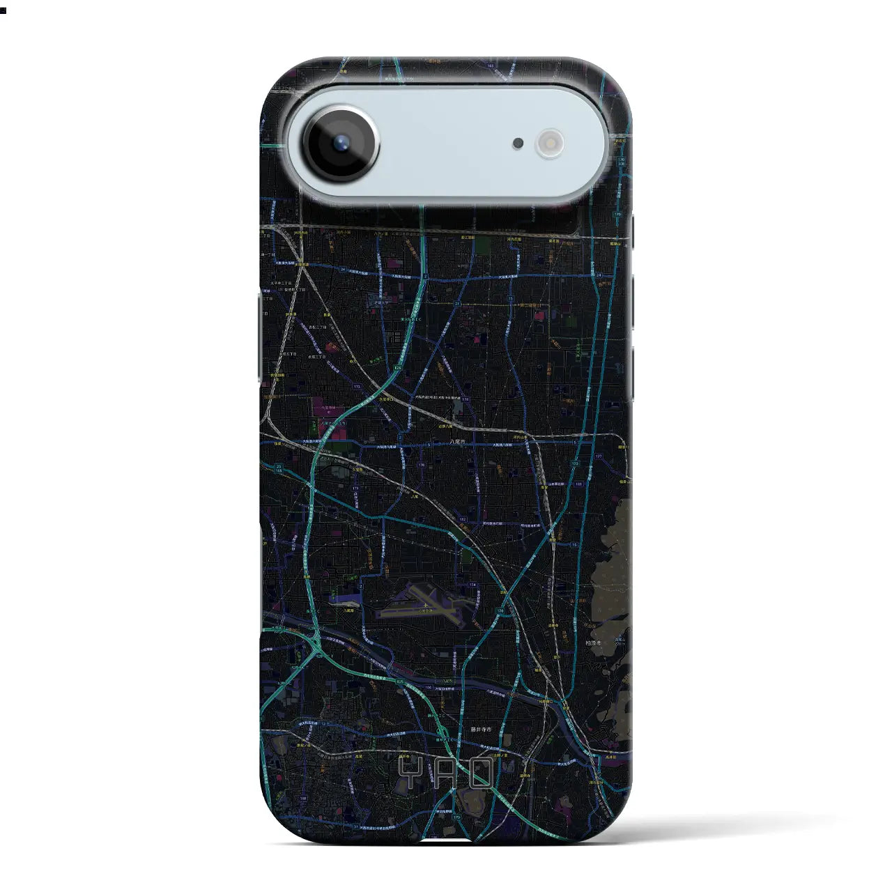 【八尾(大阪府)】地図柄iPhoneケース(バックカバータイプ)