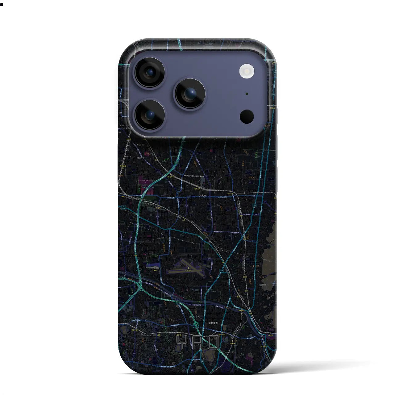 【八尾(大阪府)】地図柄iPhoneケース(バックカバータイプ)