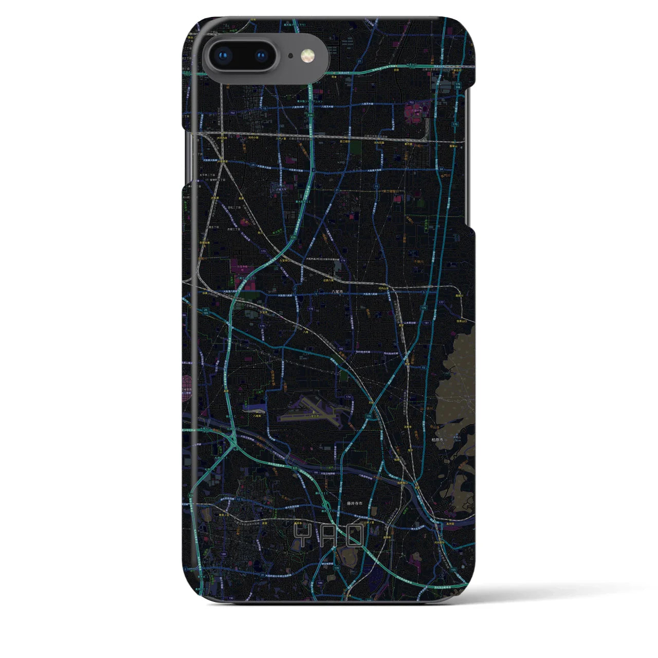 【八尾(大阪府)】地図柄iPhoneケース(バックカバータイプ)