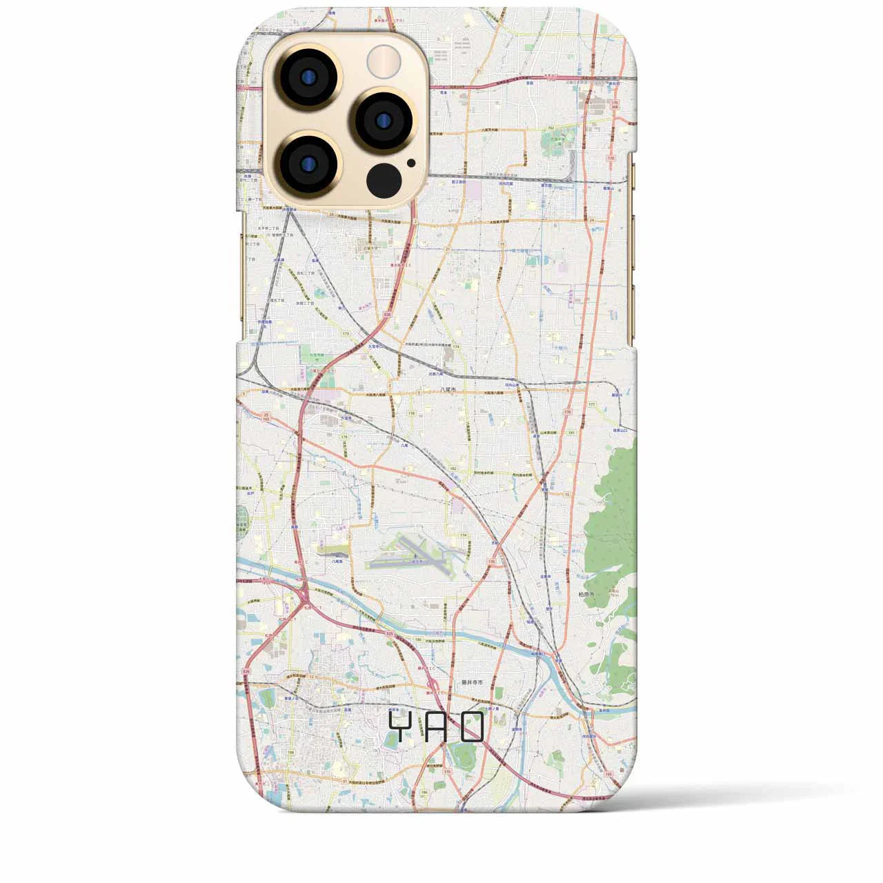 【八尾(大阪府)】地図柄iPhoneケース(バックカバータイプ)