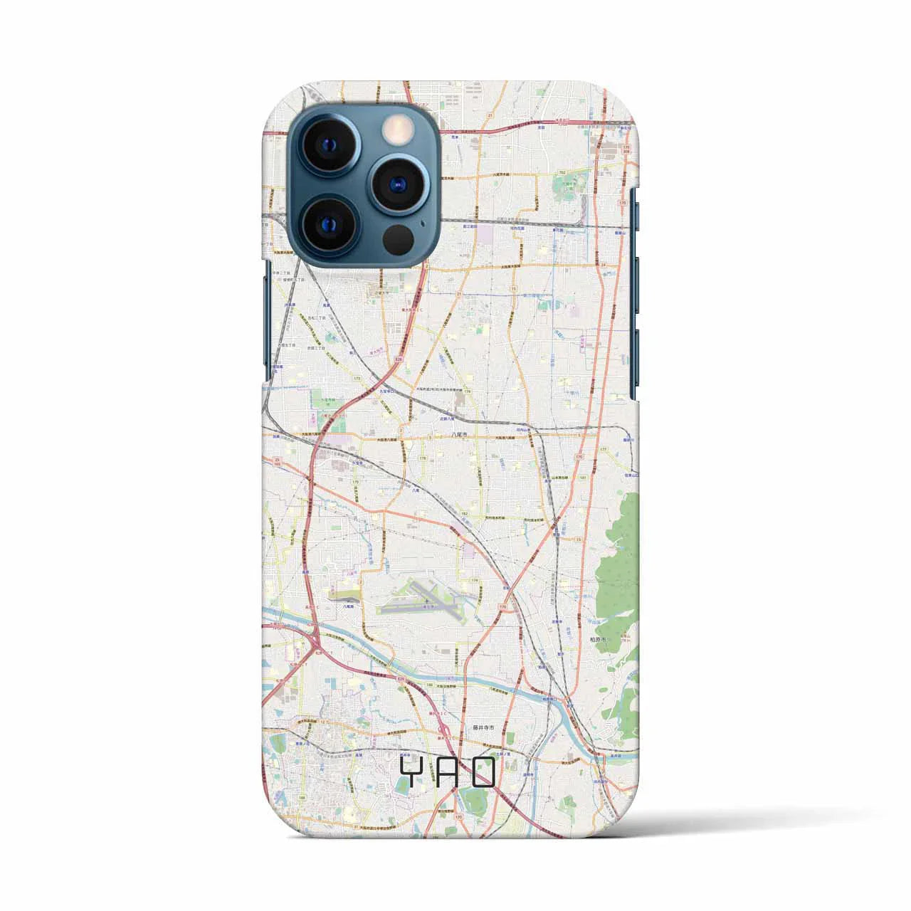【八尾(大阪府)】地図柄iPhoneケース(バックカバータイプ)