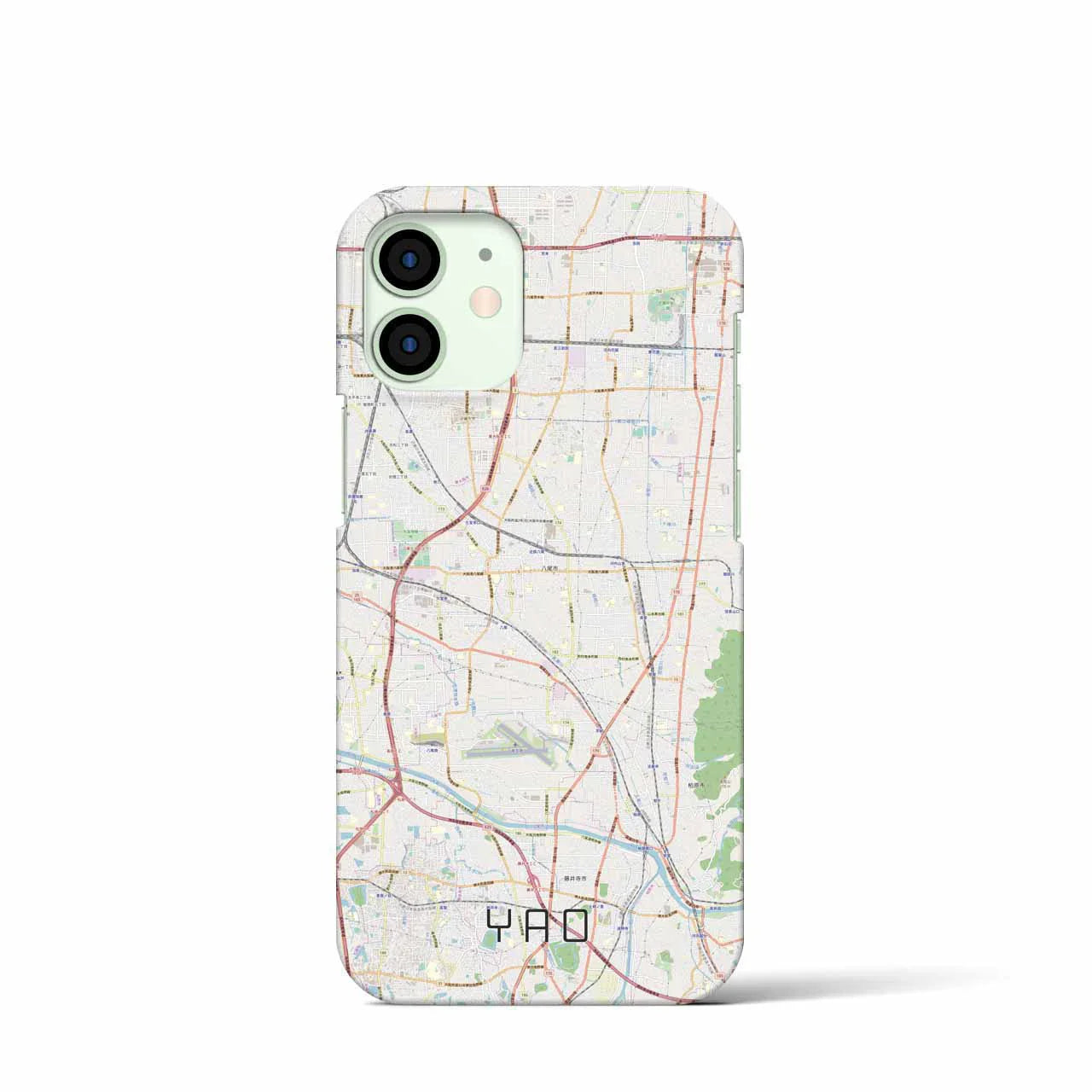 【八尾(大阪府)】地図柄iPhoneケース(バックカバータイプ)