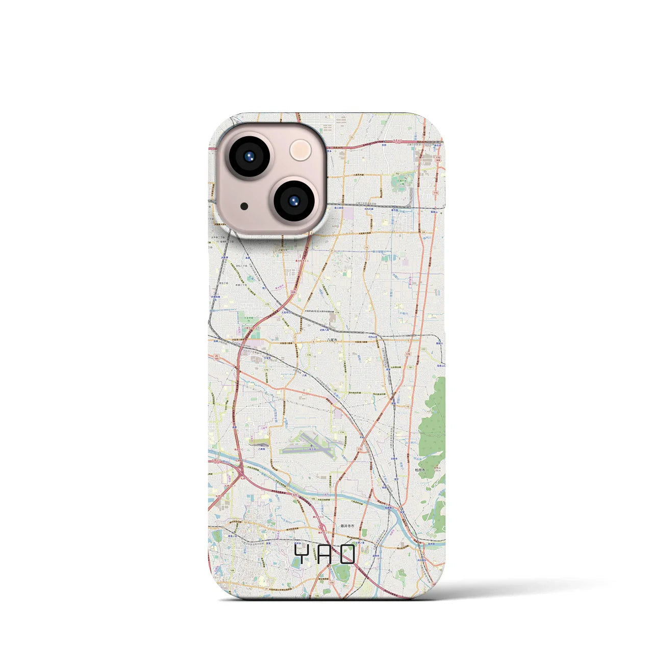 【八尾(大阪府)】地図柄iPhoneケース(バックカバータイプ)