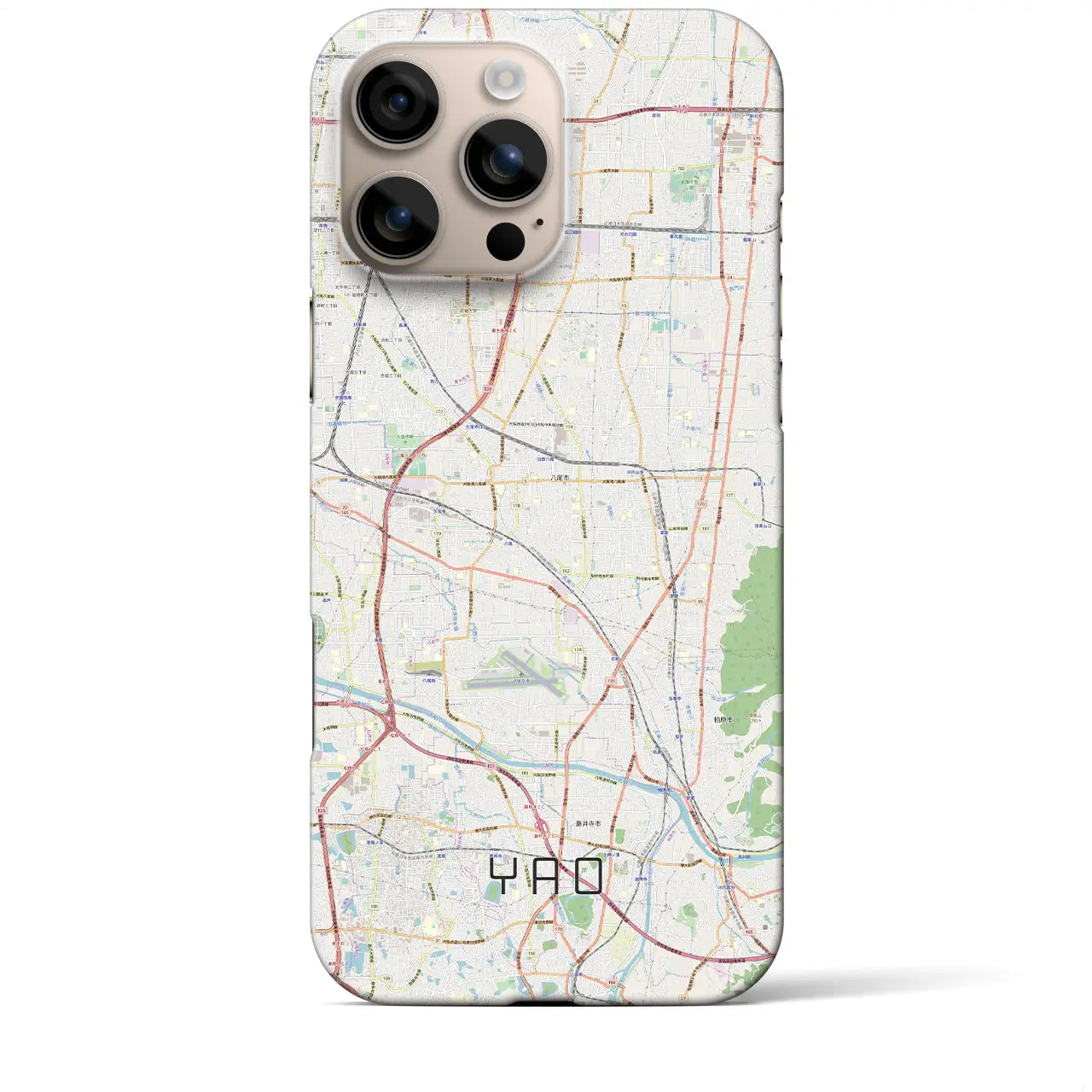 【八尾(大阪府)】地図柄iPhoneケース(バックカバータイプ)