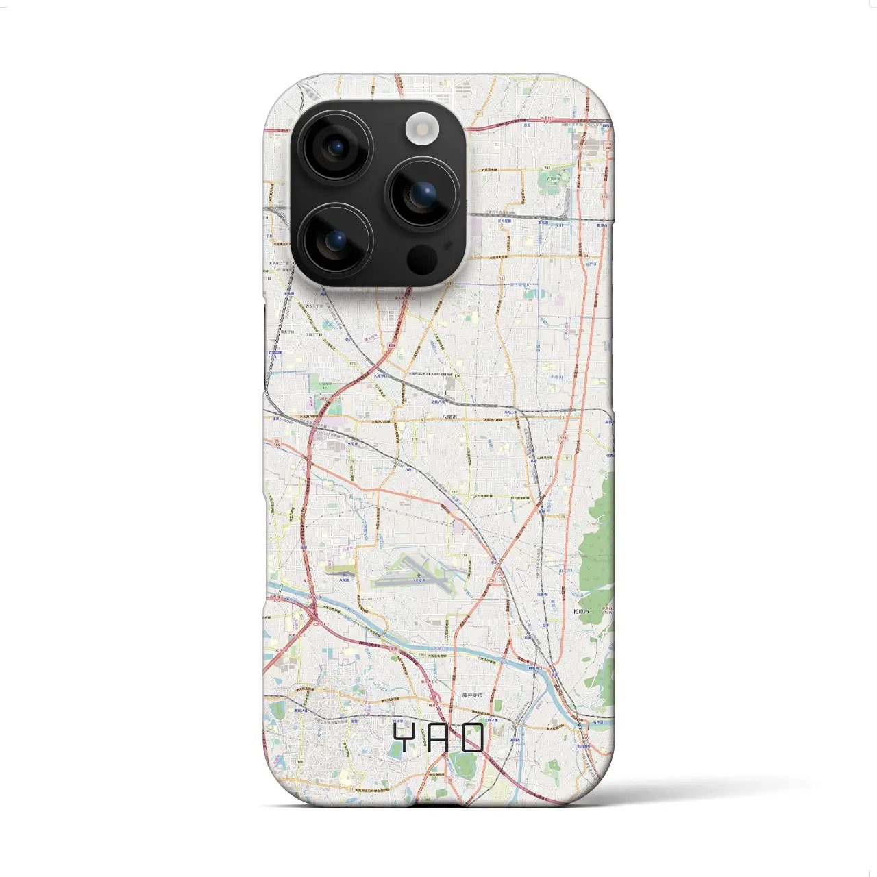 【八尾(大阪府)】地図柄iPhoneケース(バックカバータイプ)