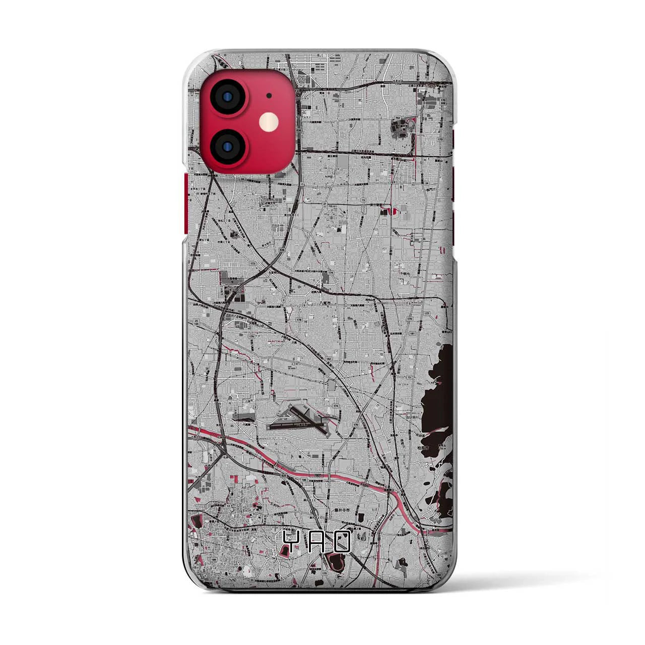 【八尾(大阪府)】地図柄iPhoneケース(クリアタイプ)