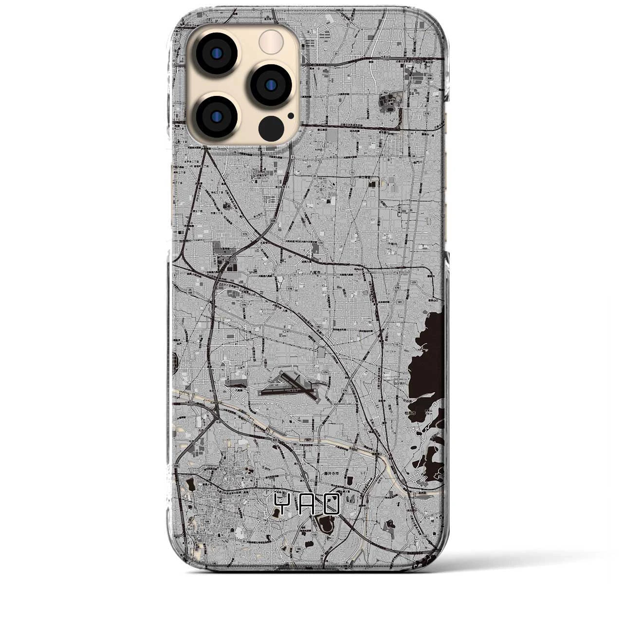 【八尾(大阪府)】地図柄iPhoneケース(クリアタイプ)