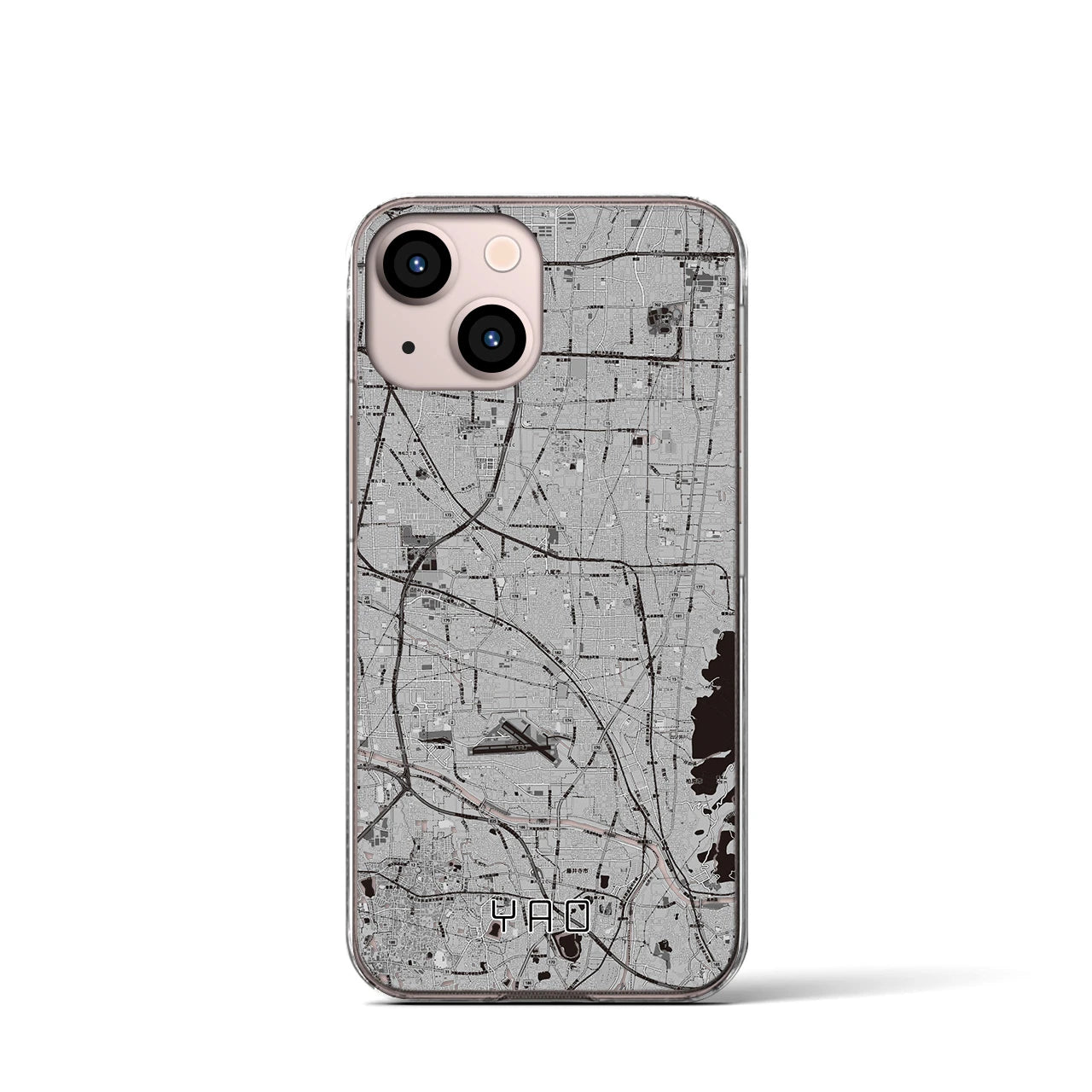 【八尾(大阪府)】地図柄iPhoneケース(クリアタイプ)