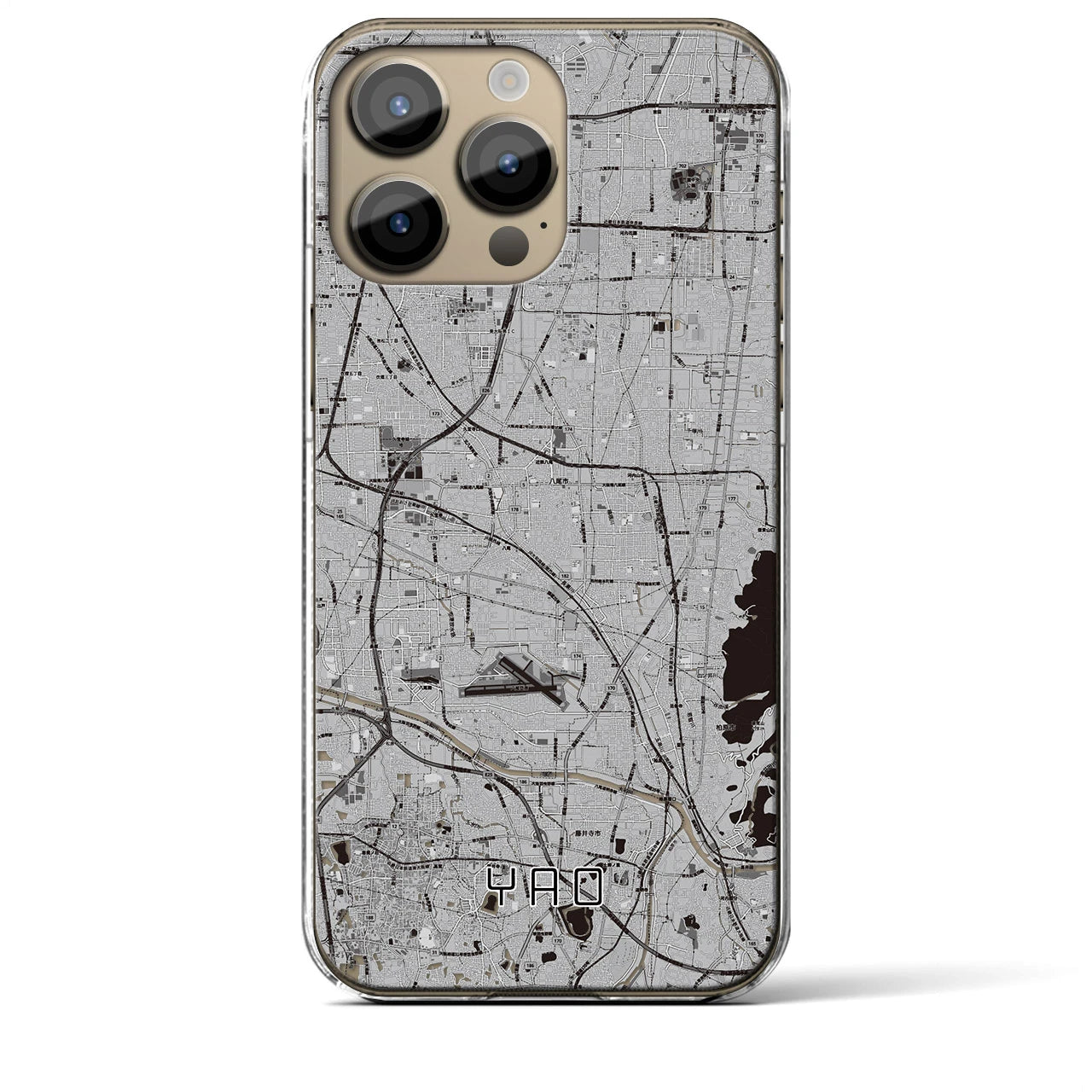 【八尾(大阪府)】地図柄iPhoneケース(クリアタイプ)